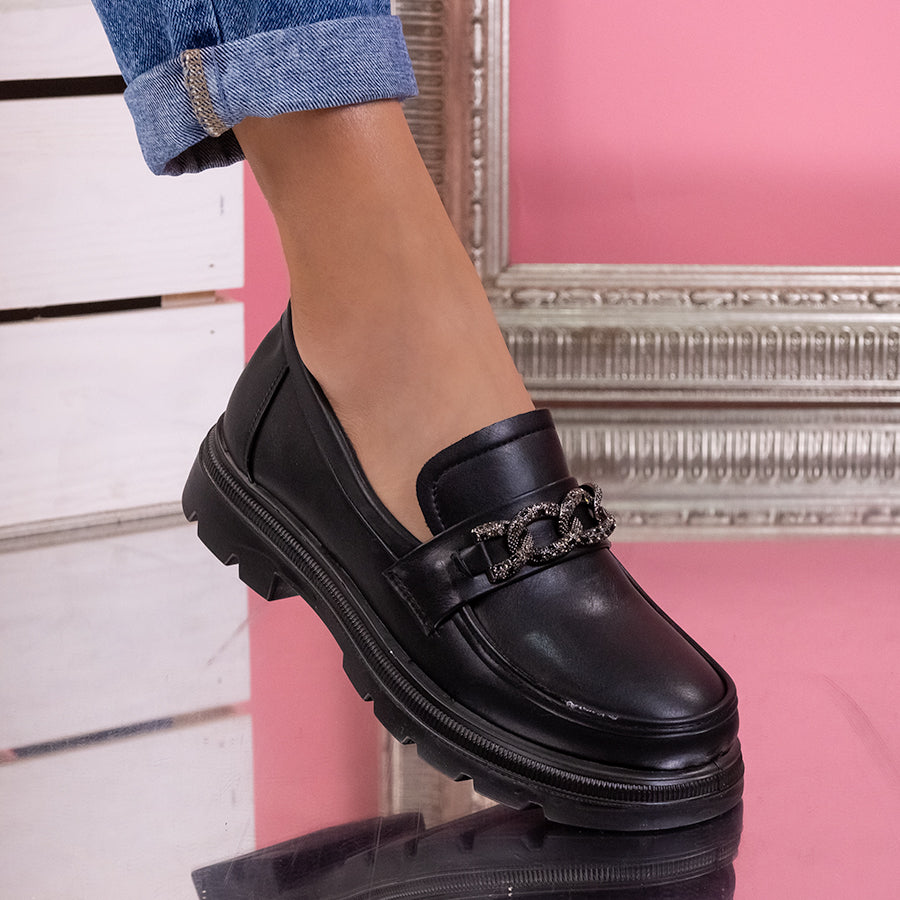 Дамски обувки Imena - Black Leather