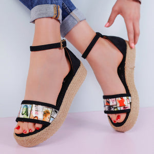 Дамски сандали на платформа Dilyara-Multicolor