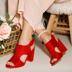 Дамски сандали на ток RAYAN-RED | DMR.