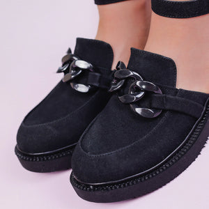 Черни дамски ежедневни обувки Arlina-Black | DMR.