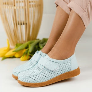 Дамски обувки-естествена кожа - KEA BLUE